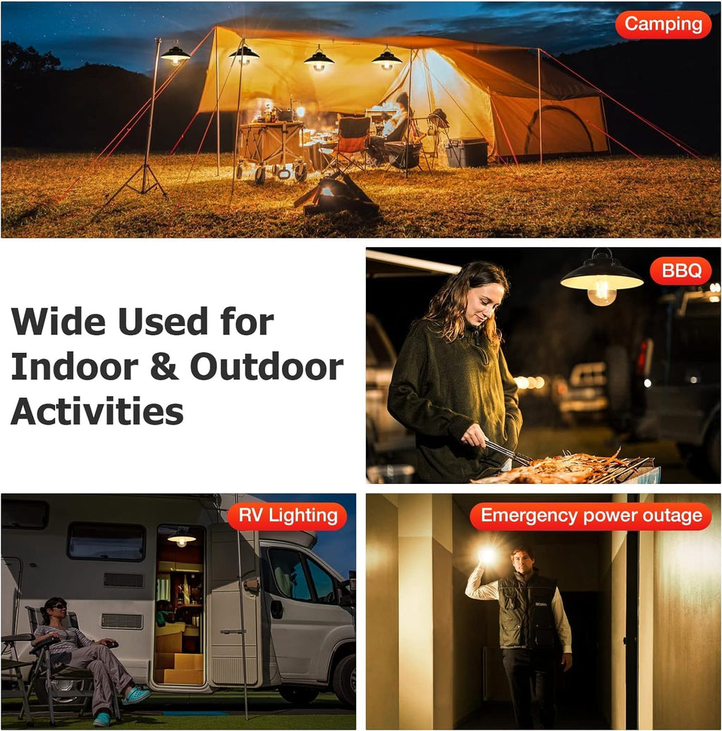 Yizhet Retro LED Campinglampe 200 Lumen, 2600 mAh, IPX4, Warmweiss