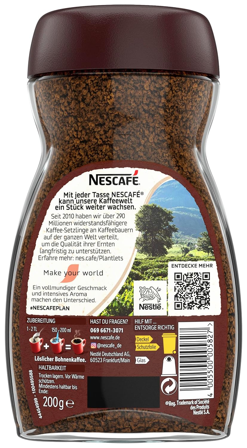 NESCAFÉ Classic Instant Kaffee kraeftiger Geschmack verschiedene Sorten