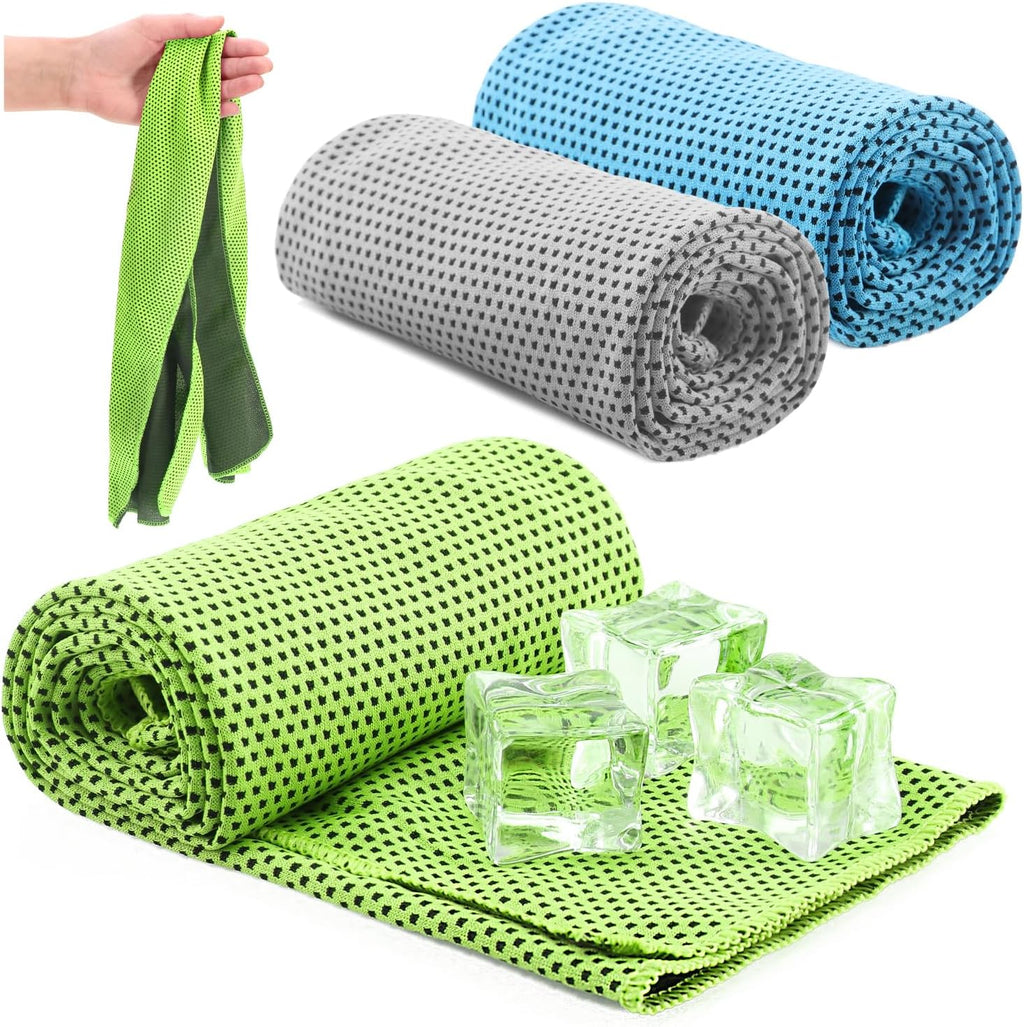 com-four® 3X Kuehlhandtuch - Cooling Towel Kuehltuch - kuehlendes Tuch bei Hitze, M