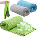 com-four® 3X Kuehlhandtuch - Cooling Towel Kuehltuch - kuehlendes Tuch bei Hitze, M