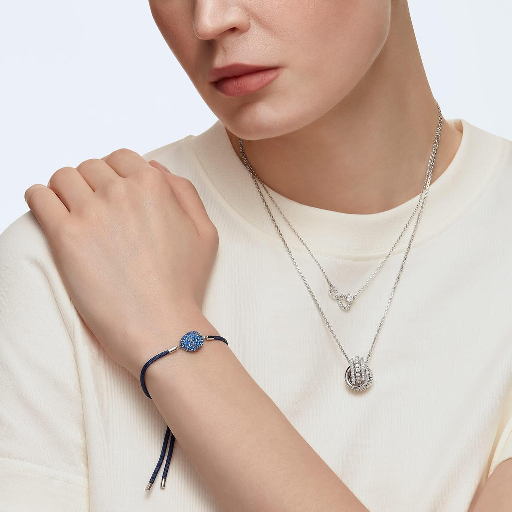 Swarovski Hyperbola Halskette Damen Schmuck Kristall Anhaenger Silber
