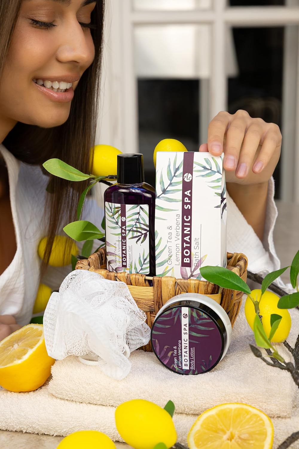 Accentra Badeset Olive Spa 4-teilig Damen Wellness Geschenkset Bade-Set