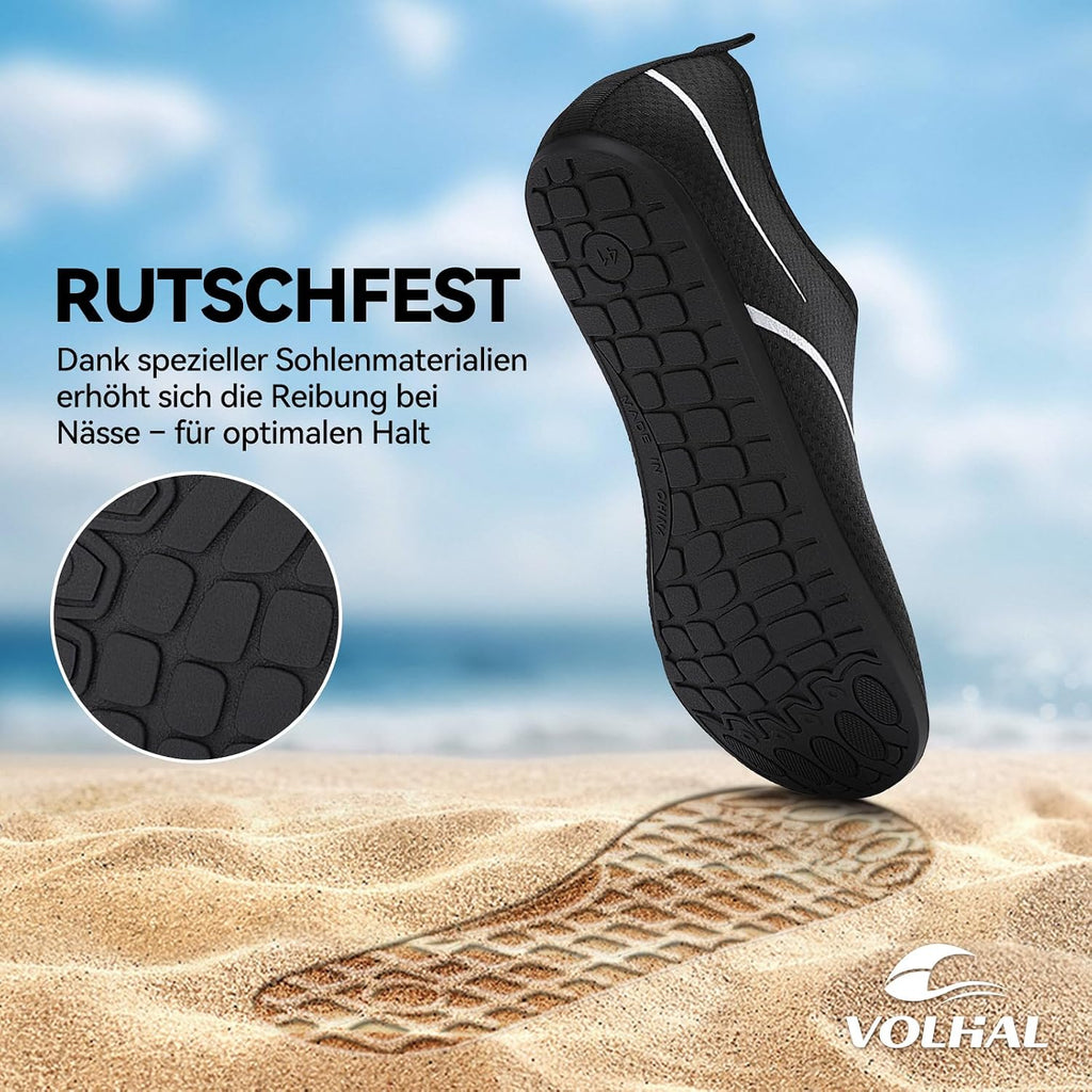 VOLHAL Wasserschuhe Unisex - Badeschuhe Strandschuhe Quick‑Dry fuer Damen/Herren