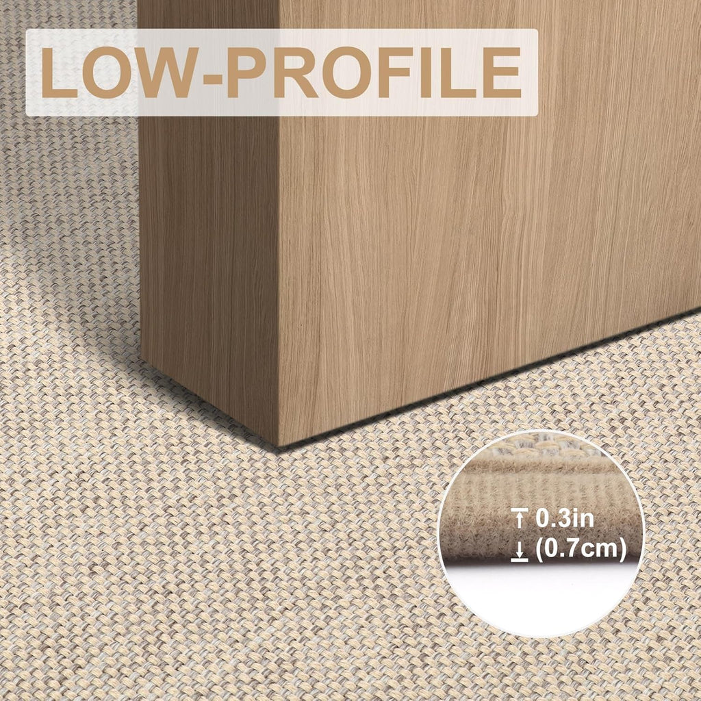 LEKEEPGO Fussmatte 43x75 cm rutschfest waschbar Saugstark Duenn Khaki 75cm-150cm