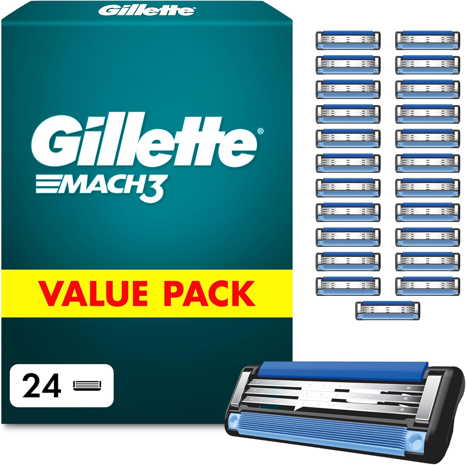 Gillette Mach3 Rasierklingen 24 Stueck Ersatzklingen Herren