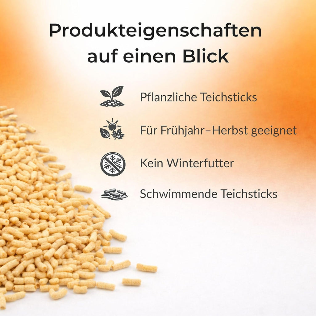 Blumixx Teichsticks schwimmendes Alleinfutter fuer Koi Goldfische