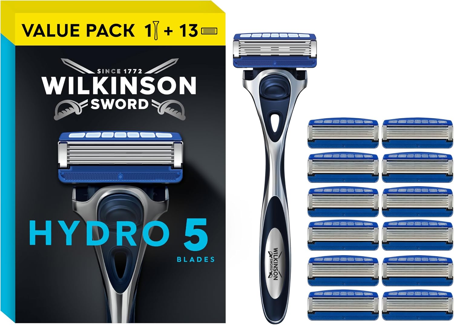 Wilkinson Hydro 5 Rasierer Set mit Griff und 13 Klingen