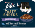 Felix Tasty Shreds Katzenfutter nass in Sauce 6 x verschiedene Sorten