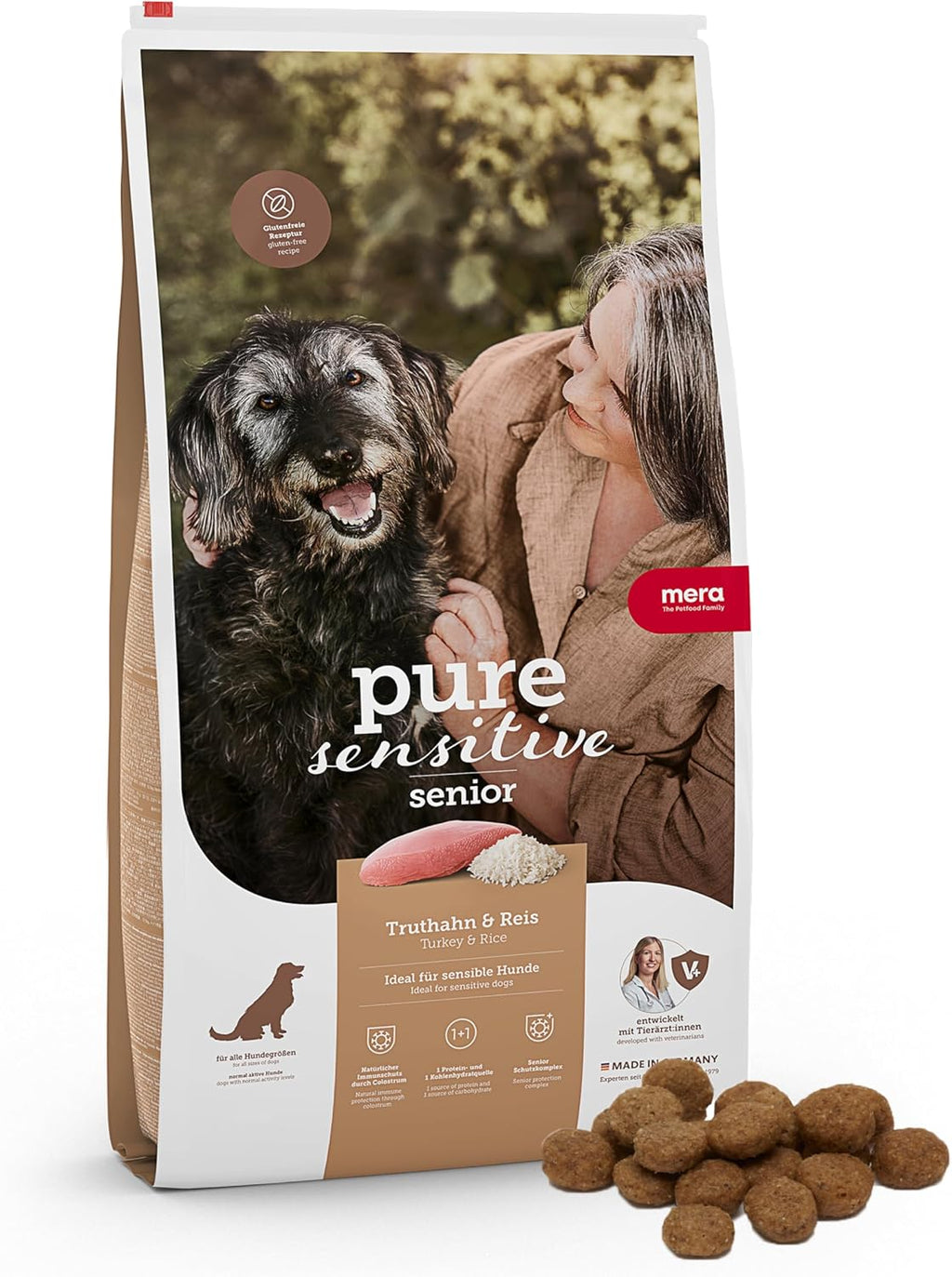 MERA Pure Sensitive Senior Trockenfutter Truthahn & Reis 12,5 kg