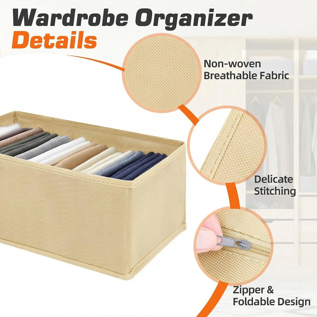 12er Set faltbare Schubladen Organizer Aufbewahrungsboxen fuer Kleiderschrank