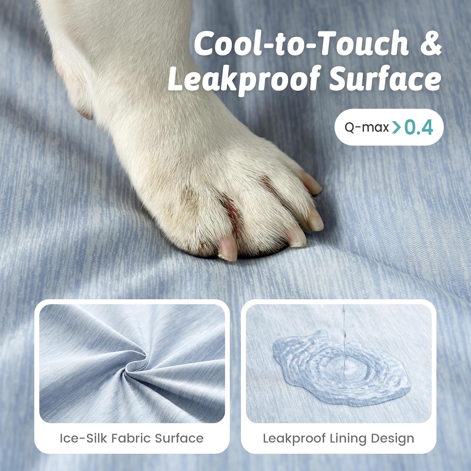 COZY KISS Hundebett 61x41x7,5cm kuehlend orthopaedisch und rutschfest