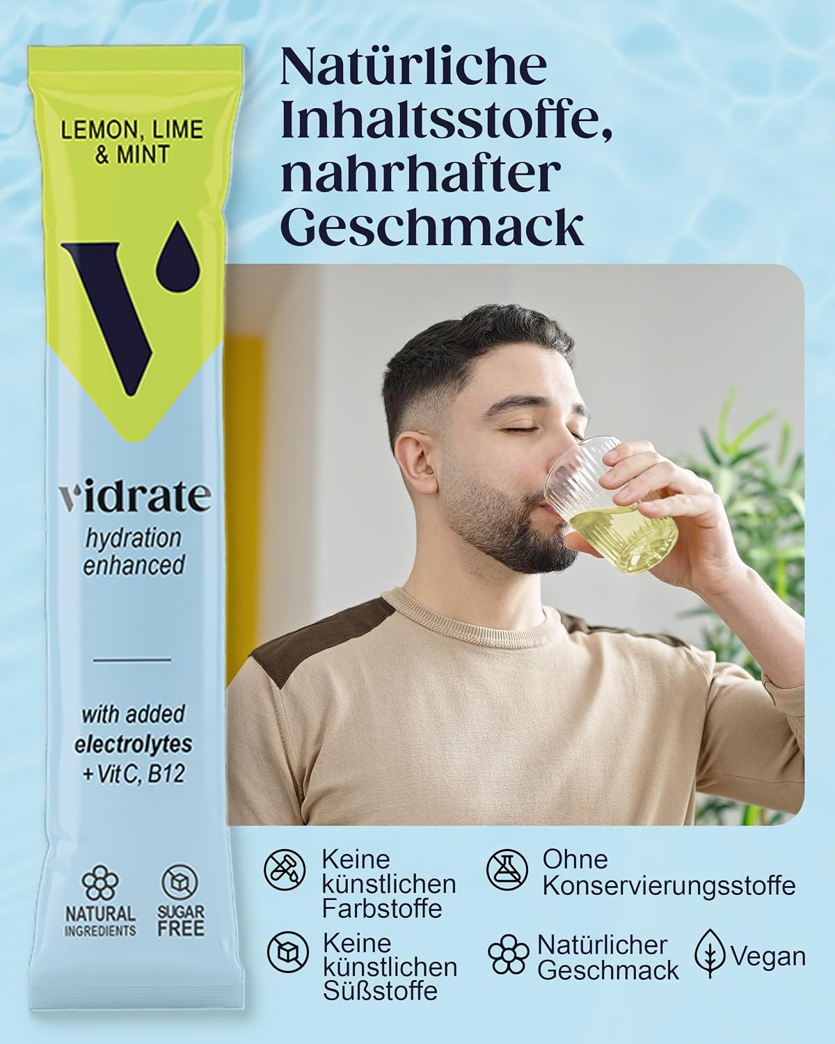 Elektrolyte isotonisches Getraenkepulver ohne Zucker Sport Hydration Vitamine ver