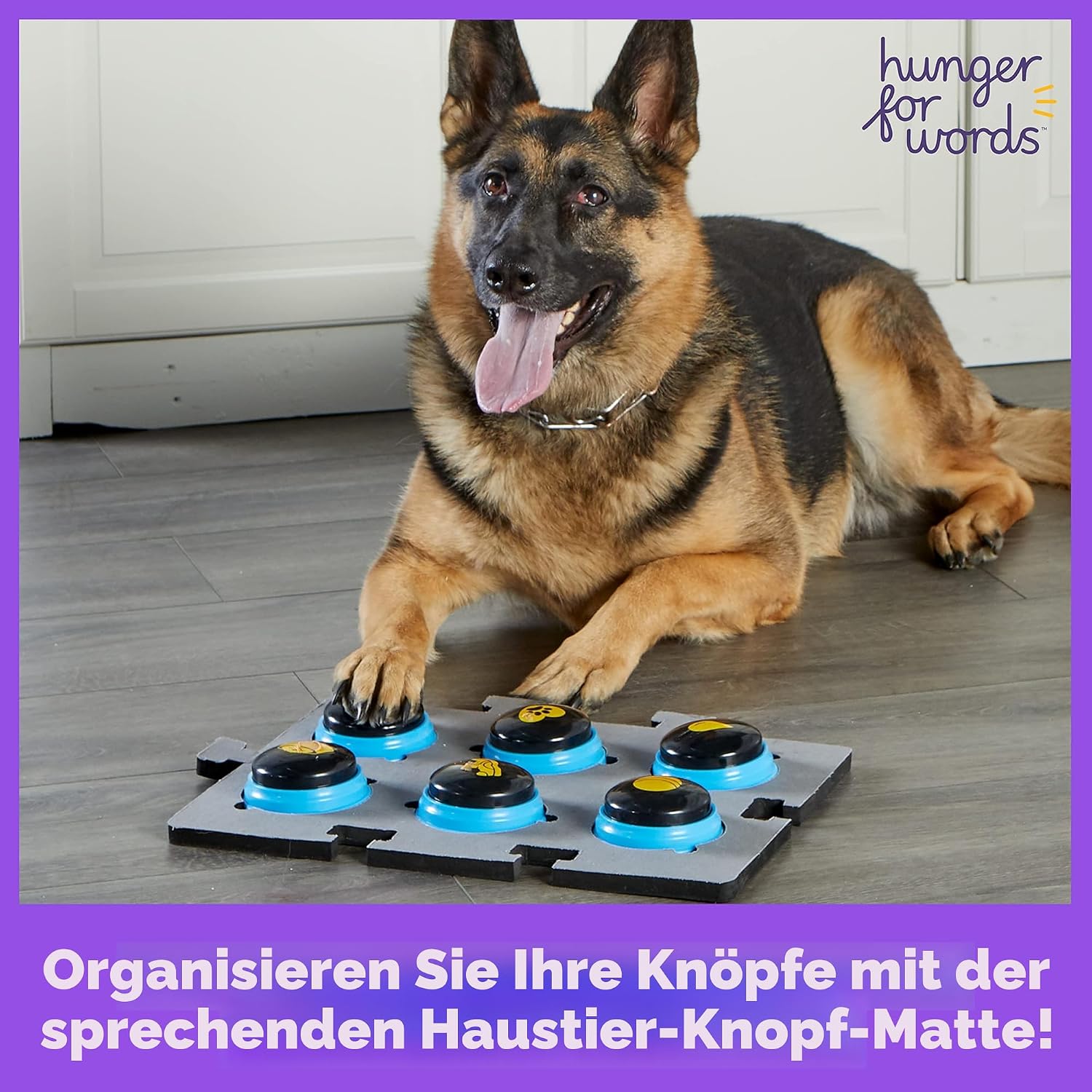 Hundetasten Matte für 6 Talking Buttons Hundetraining Kommunikation