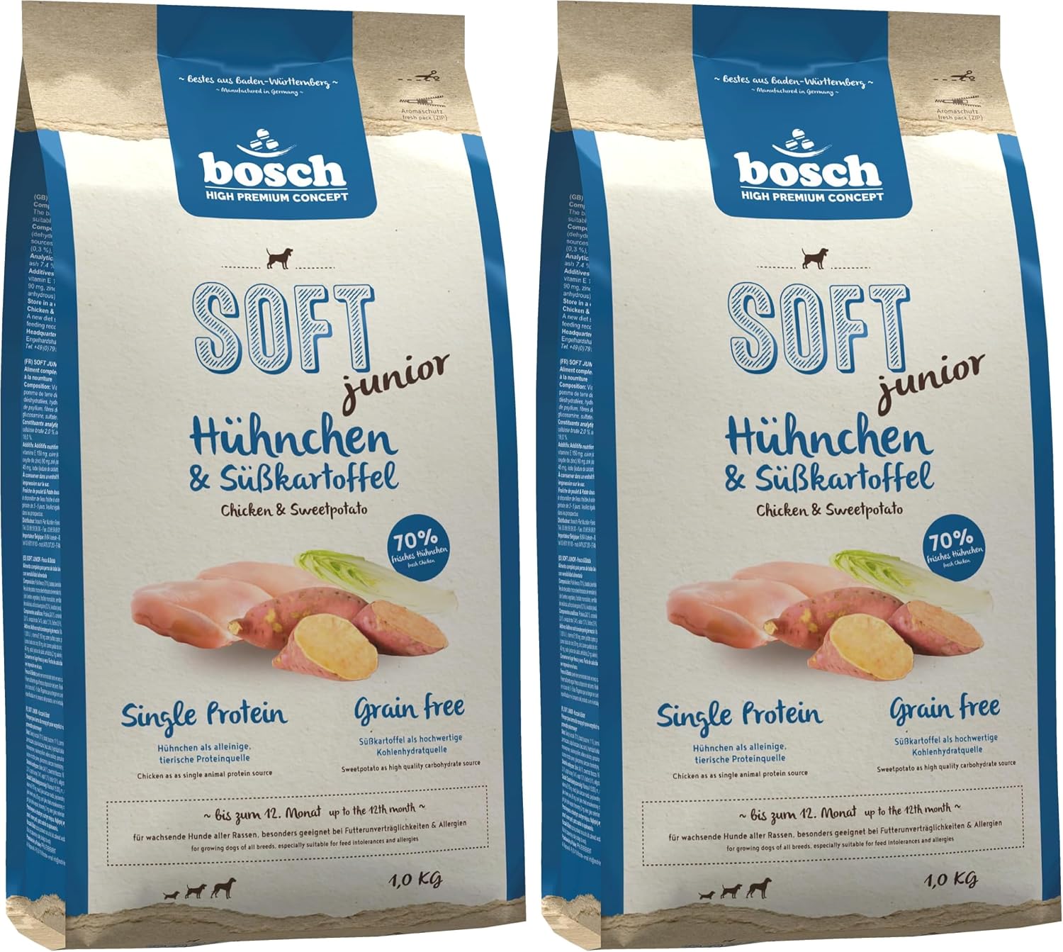 bosch HPC SOFT Junior Hundefutter Huehnchen Suesskartoffel grain-free