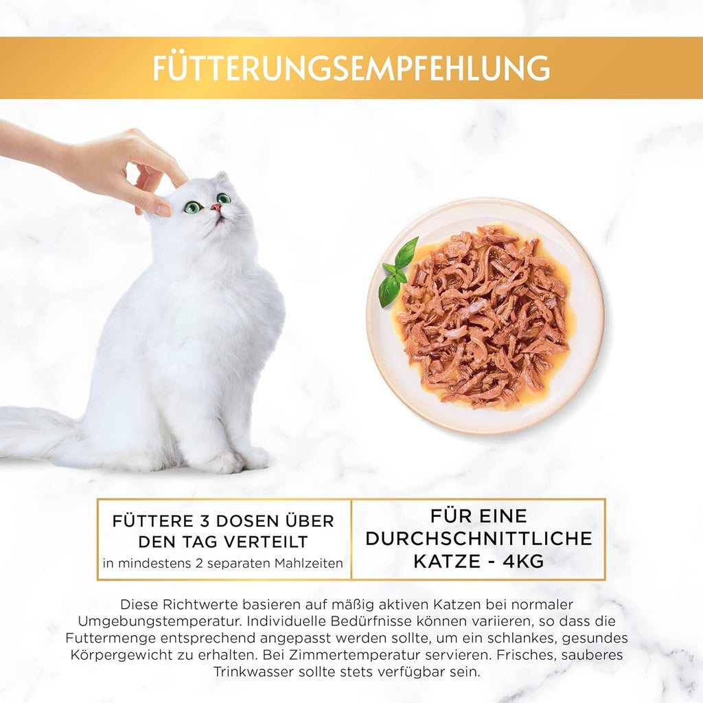 Gourmet Gold Katzen Nassfutter saftig-feine Streifen mit Huhn 12x85g