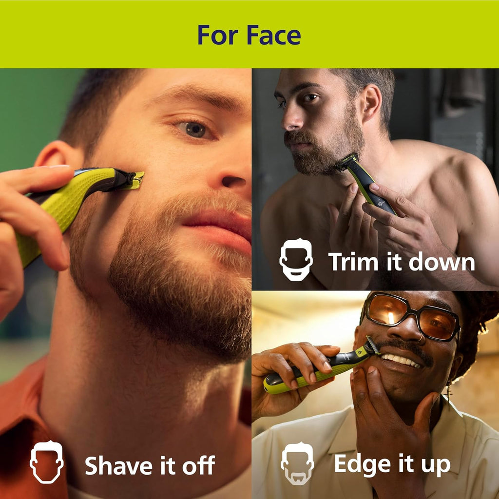 Philips OneBlade 360 Rasierer Trimmer fuer Gesicht und Koerper Nass/Trocken