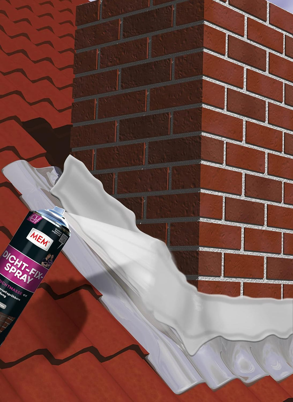 MEM Dicht-Fix Spray 500 ml grau UV-bestaendig gebrauchsfertig