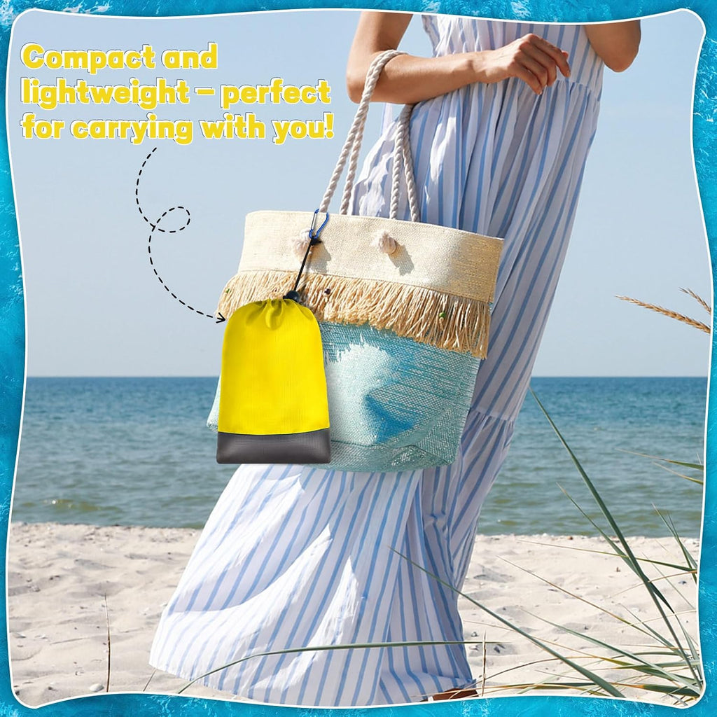 Stranddecke sandfrei 210x200 cm XXL blau - sandfeste Strandmatte fuer Strand Camp