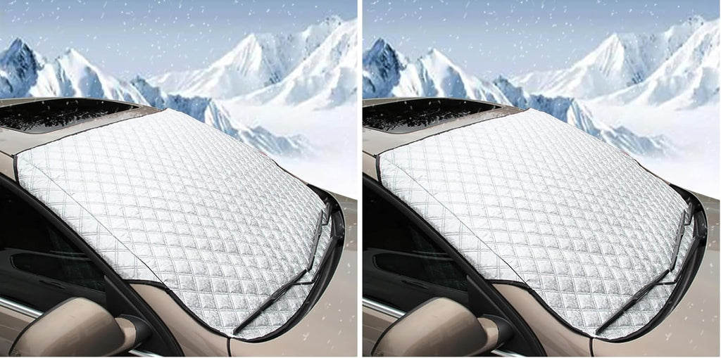 BEEWAY Frontscheiben-Schutz 140x90 cm - dicke Windschutzscheibenabdeckung gegen