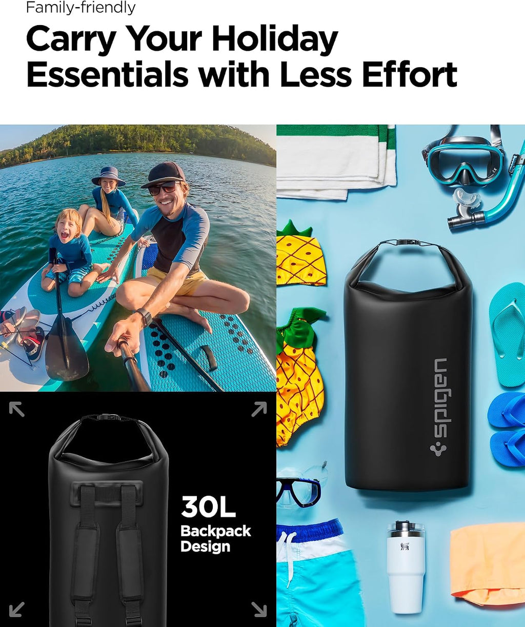 Spigen Dry Bag Aqua Shield wasserdichte Tasche Rucksack Snow White