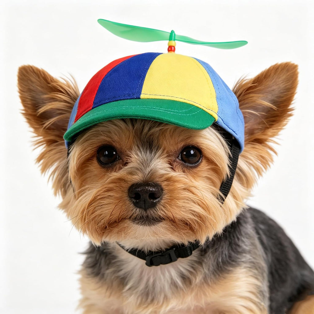 Propeller Muetze Hund Katze verstellbar S-L Baumwolle Sonnenhut bunt