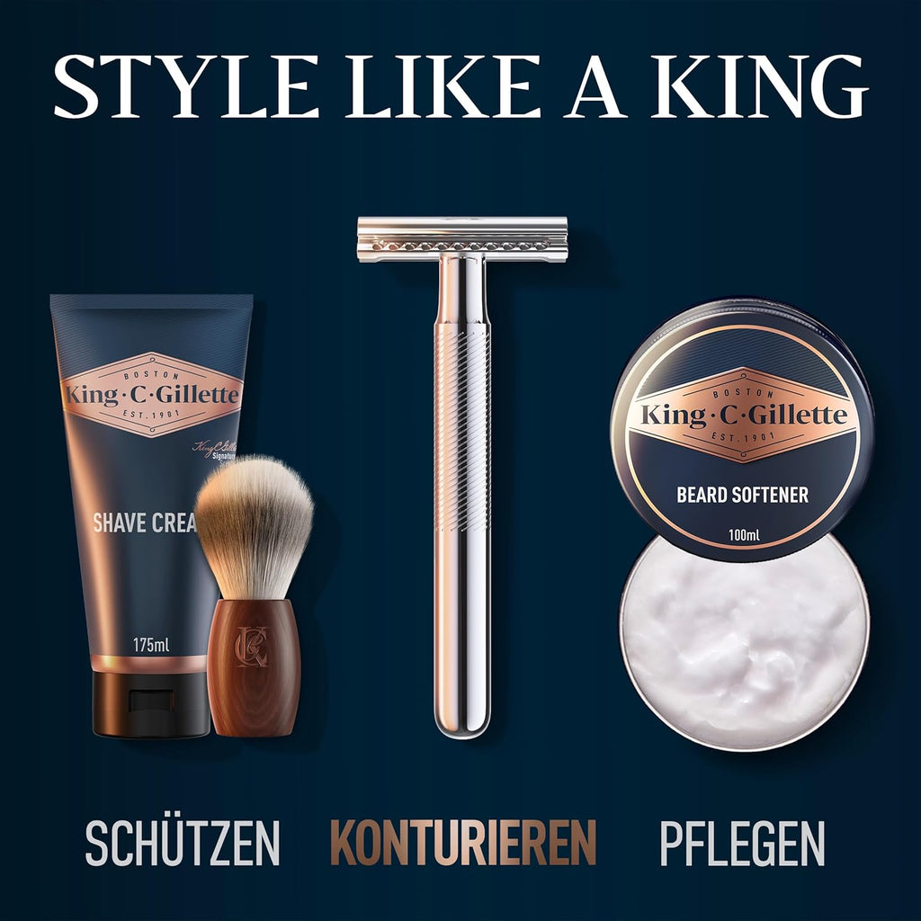 Gillette King C. Rasierklingen 100 Stueck kompatibel fuer Rasierhobel