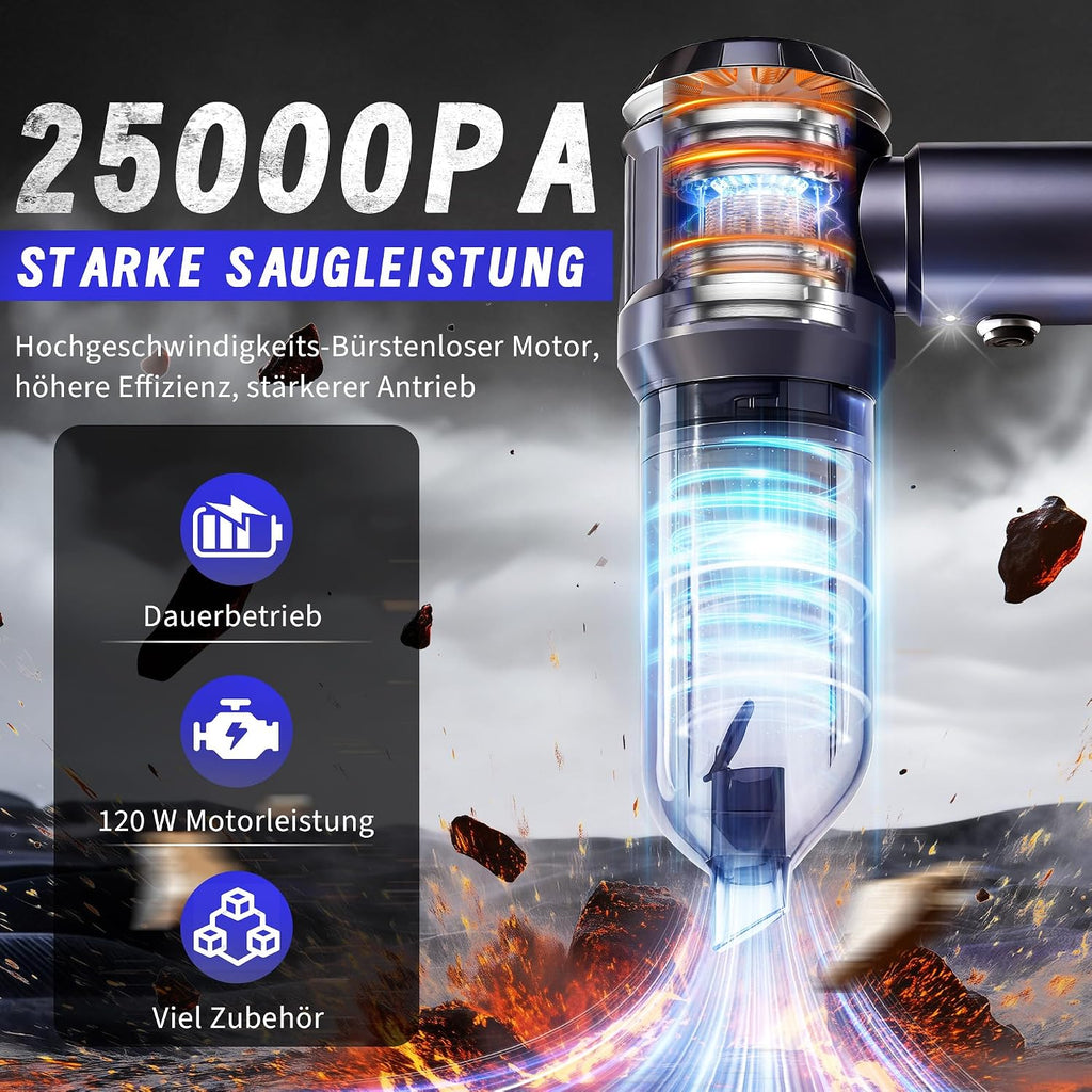 Citybee Akku-Handstaubsauger kabellos 25000 Pa Mini Staubsauger