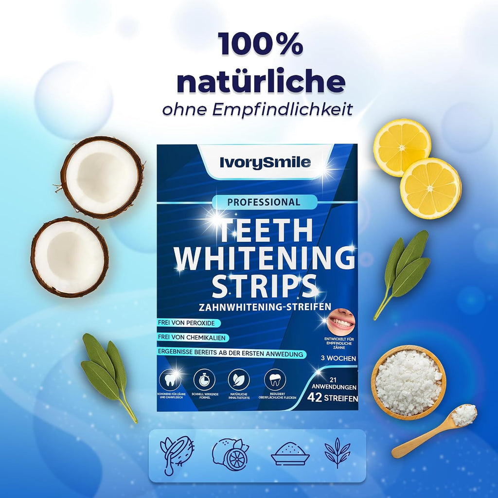 Whitening Strips Zahnaufhellungsstreifen 28 Stueck fuer empfindliche Zaehne