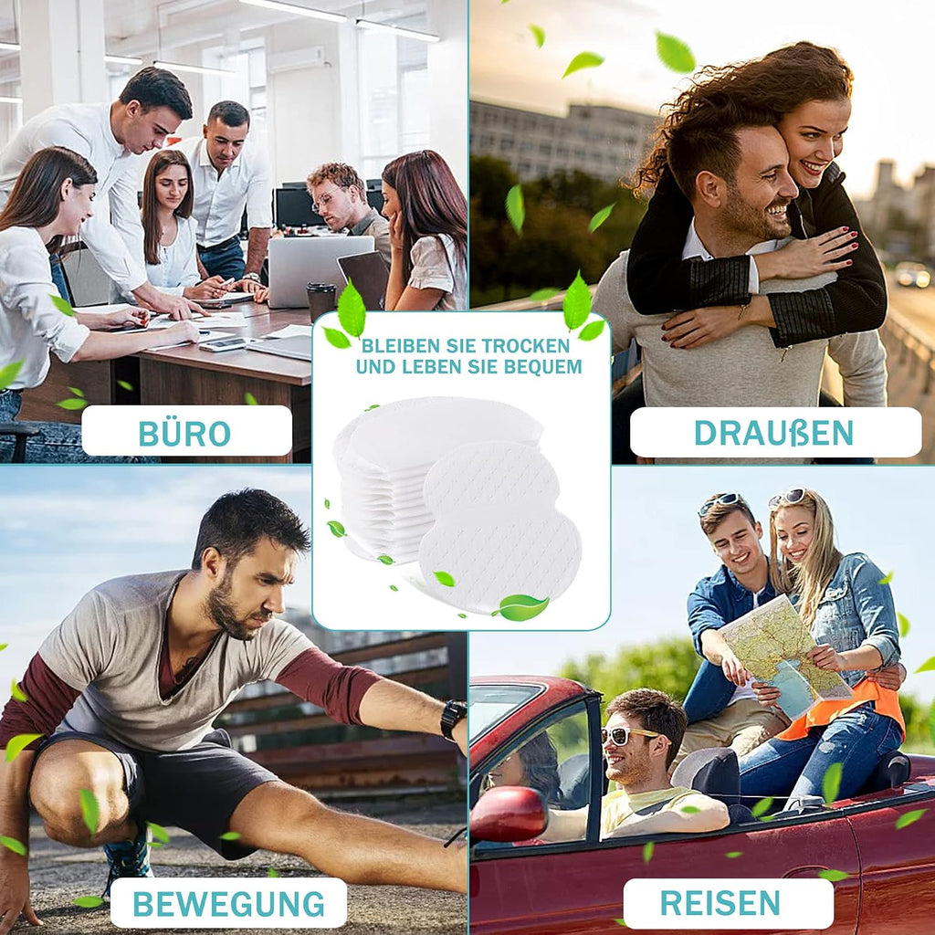 80er Selbstklebende Achselpads Baumwolle Schweisspads Unsichtbar fuer Damen Herren