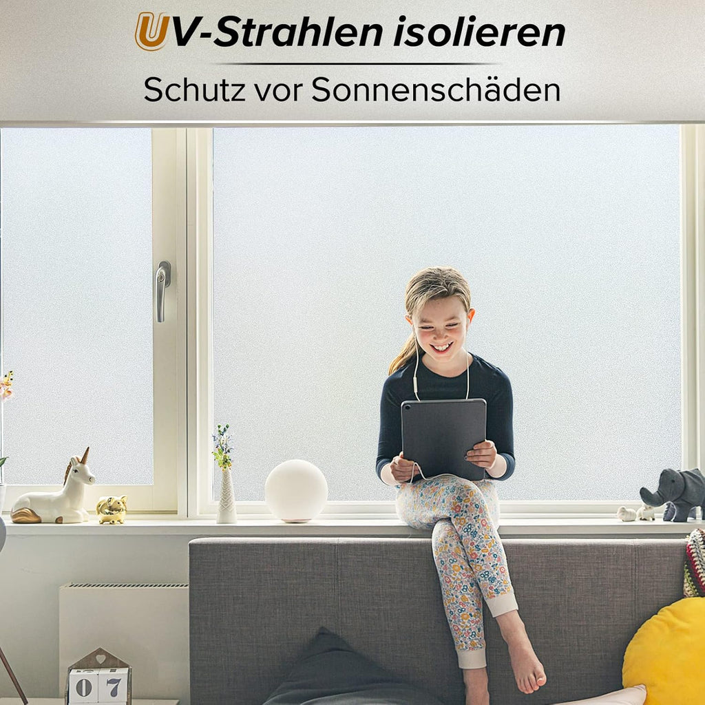 rabbitgoo Sonnenschutzfolie Silber 90x200 cm Fensterfolie Hitzeschutz 120cm-1000