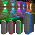 ELLASAY Solar Wandleuchte aussen IP65 Up-and-Down, 3 Lichtfarben, 4er Set