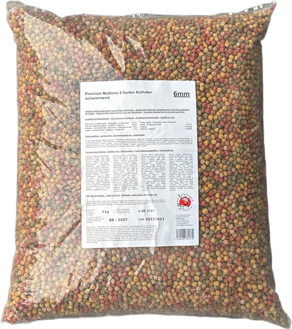 Koi Futter schwimmende 6 mm Pellets Pack fuer Koi Goldfisch Orfe verschiedene