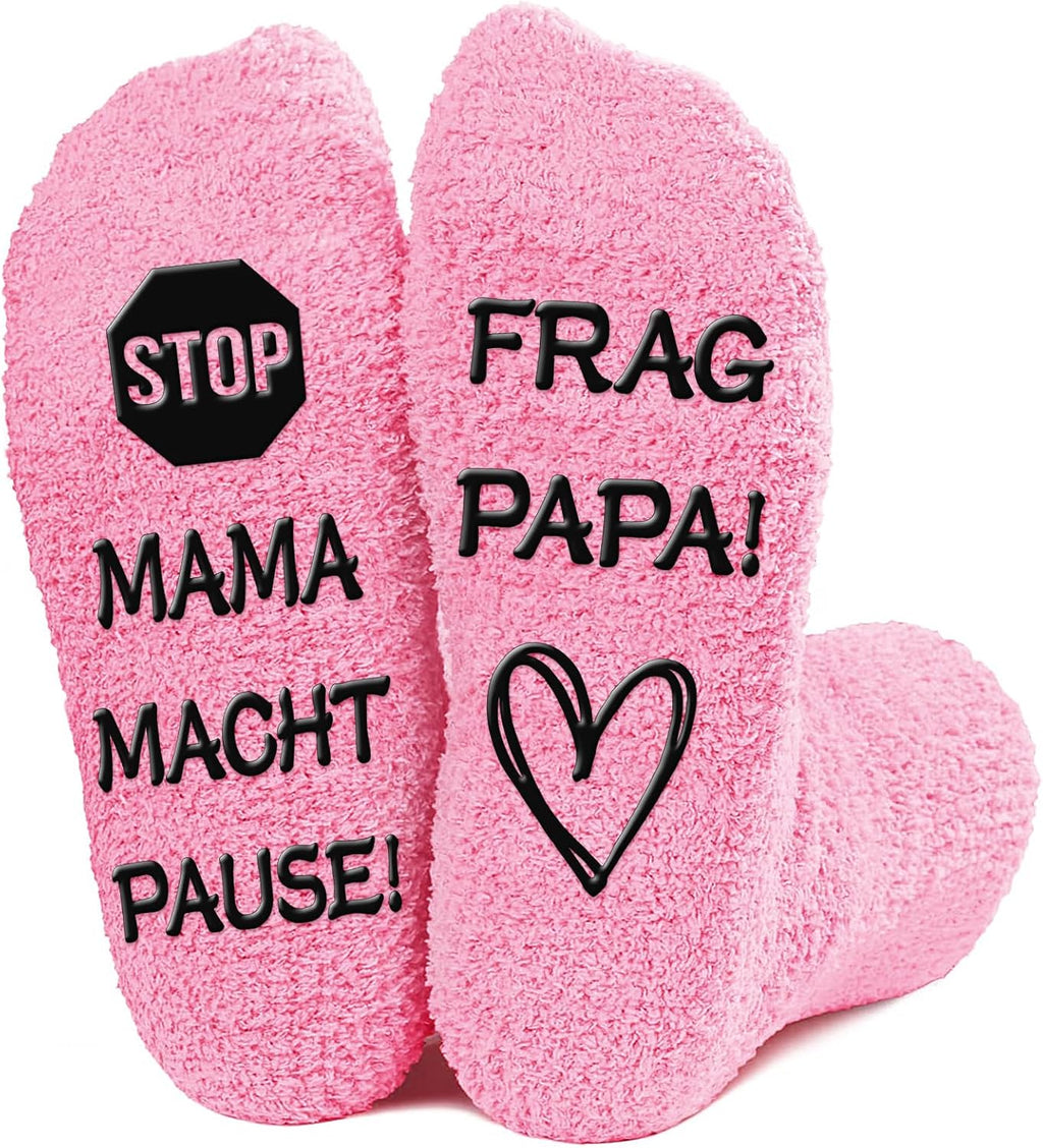 Socken Damen 38-41 rutschfest Baumwolle lustige Motive Geschenk fuer Mama