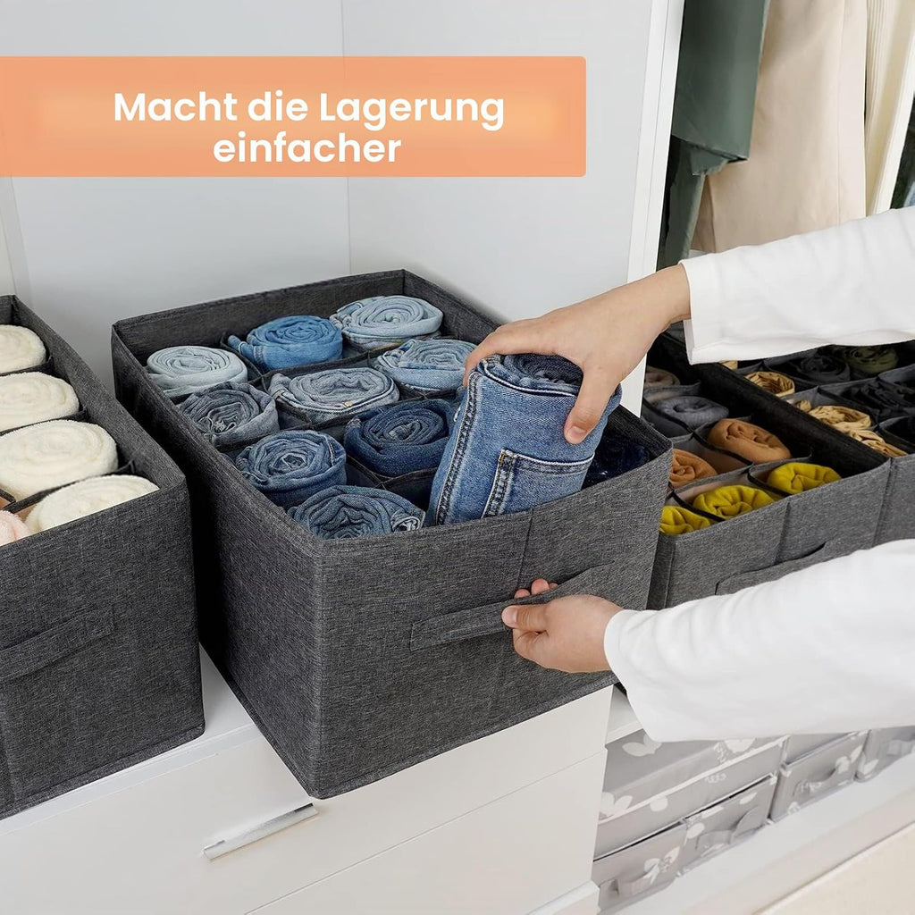 Kleiderschrank Organizer 12 Zellen Schubladen Aufbewahrungsbox fuer Kleidung