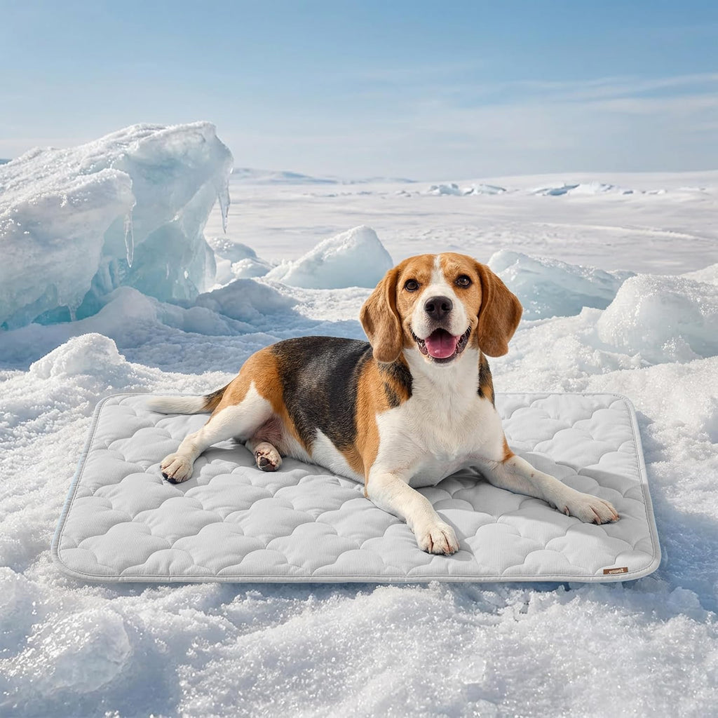 ZOMISIA Kuehlmatte Hunde 104x67 cm XL selbstkuehlend waschbar Grau 1cm