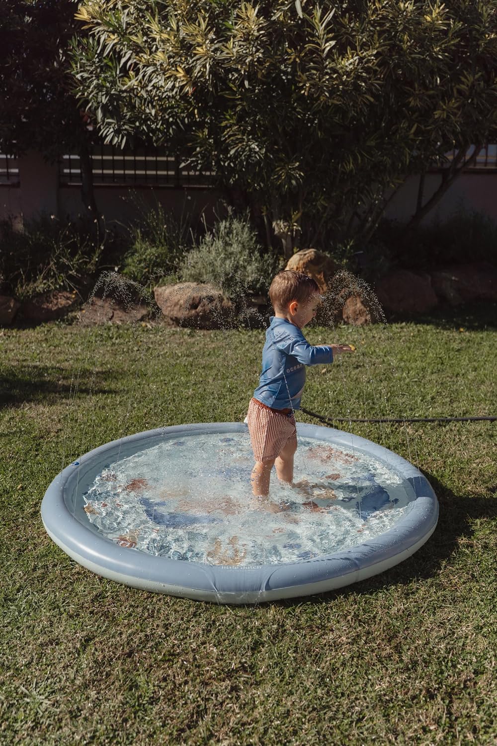 Little Dutch Sprinkler Wasser-Spielmatte 150 cm Ocean World blau ab 2 Jahre