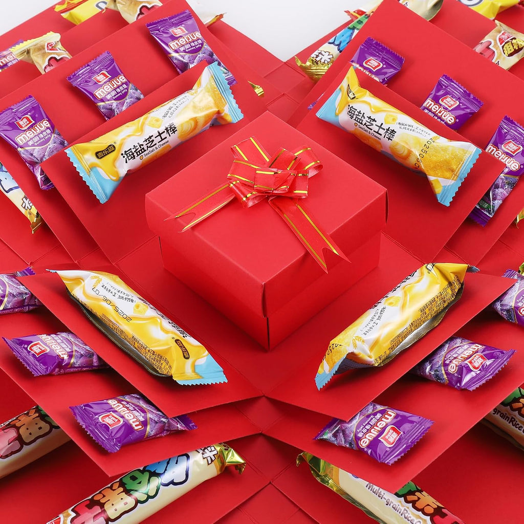JIANTA Explosionsbox Geschenkbox 5-lagig zum Geburtstag Schwarz DIY Ueberraschung