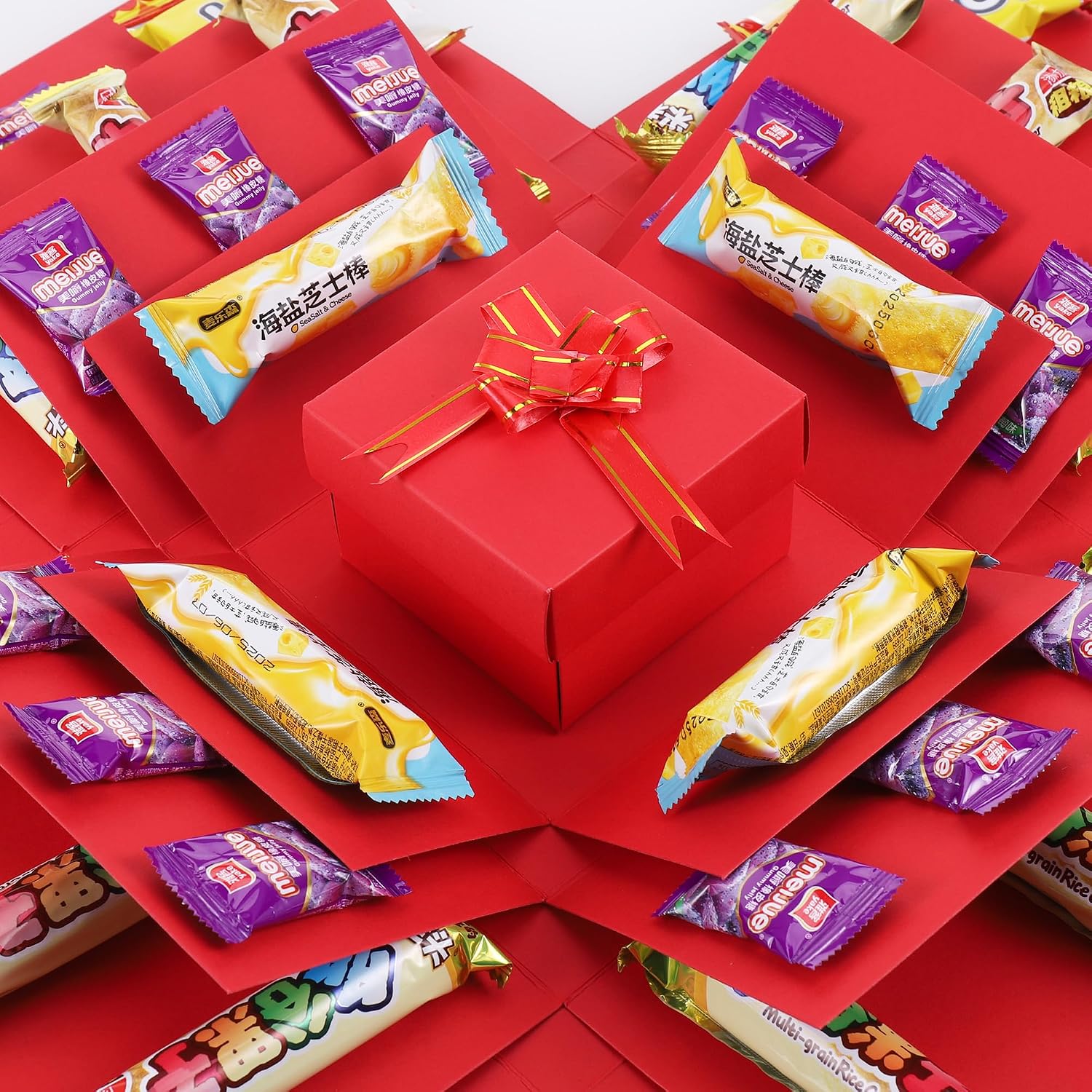 JIANTA Explosionsbox Geschenkbox 5-lagig zum Geburtstag Schwarz DIY Ueberraschung