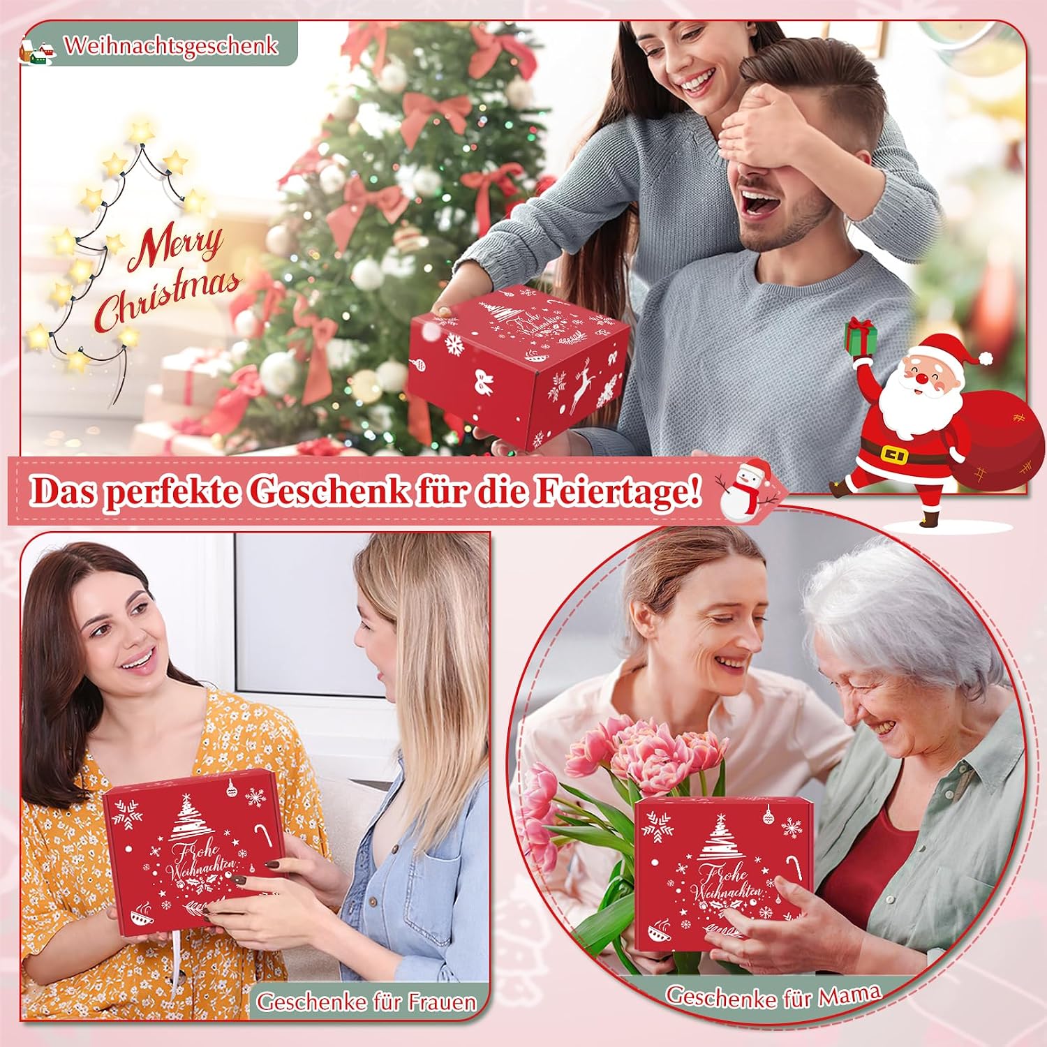 Geschenkset fuer Frauen Kaffeetasse Geburtstag Valentinstag Jahrestag
