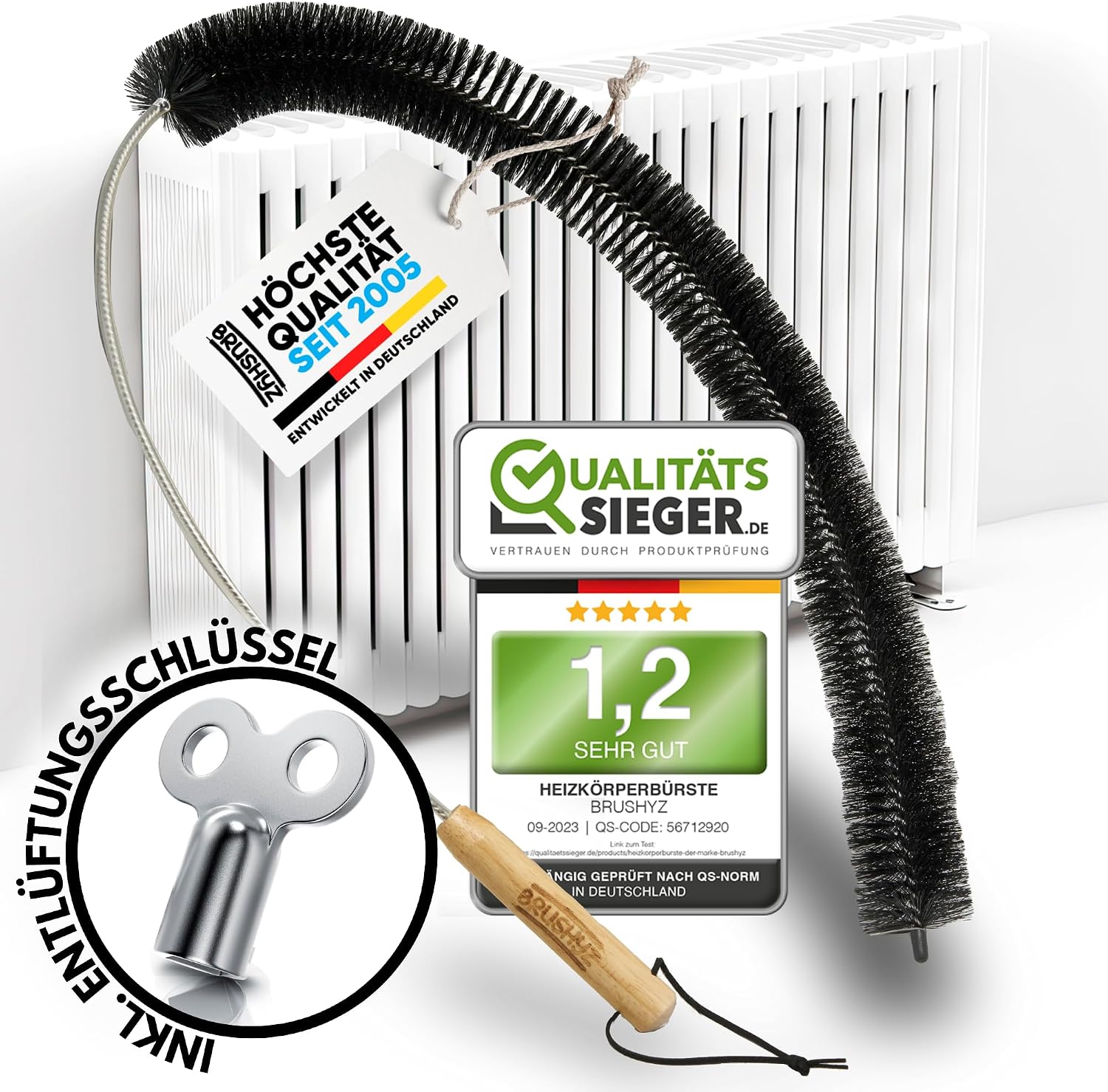 Heizkoerperbuerste flexibel 80cm-117cm Reinigungsbuerste Teleskopheizkoerper