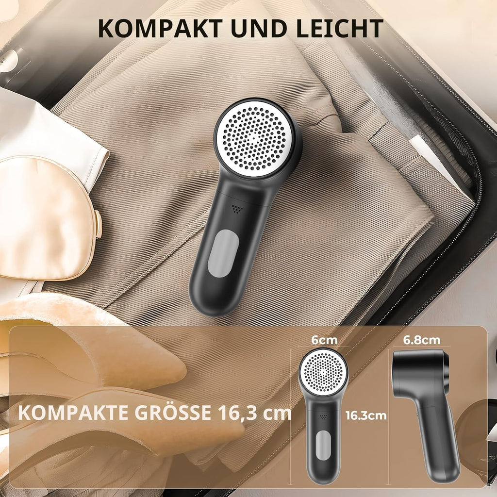 Fusselrasierer elektrisch aufladbar 3 Stufen LED Akku Kleidungsrasierer