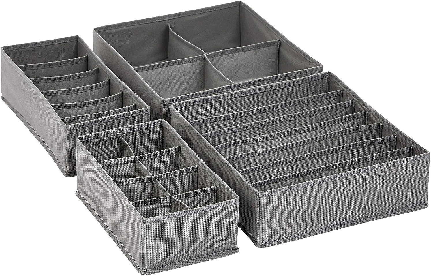 Basics Schubladen Organizer 6‑teilig faltbares Ordnungssystem fuer Kleidung