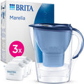 BRITA Marella 2,4 L Wasserfilterkanne Blau mit 3 MAXTRA PRO Filtern