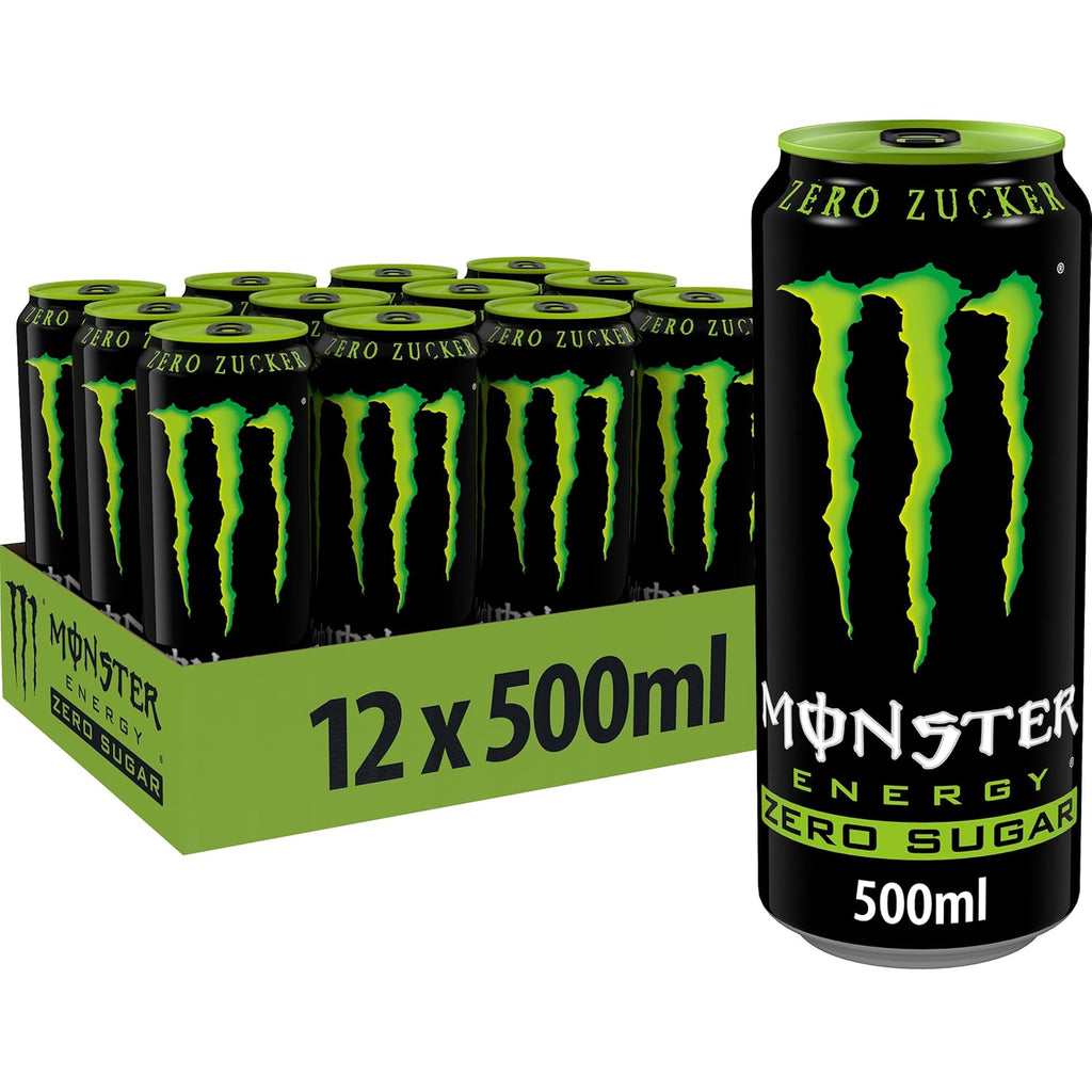 Monster Energy Green Zero Sugar 12 x 500 ml Energy Drink zuckerfrei
