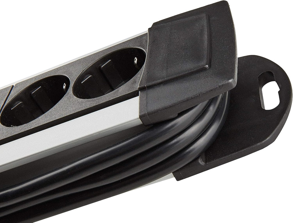 Brennenstuhl Aluminium Steckdosenleiste 6-fach mit Schalter 3 m Kabel