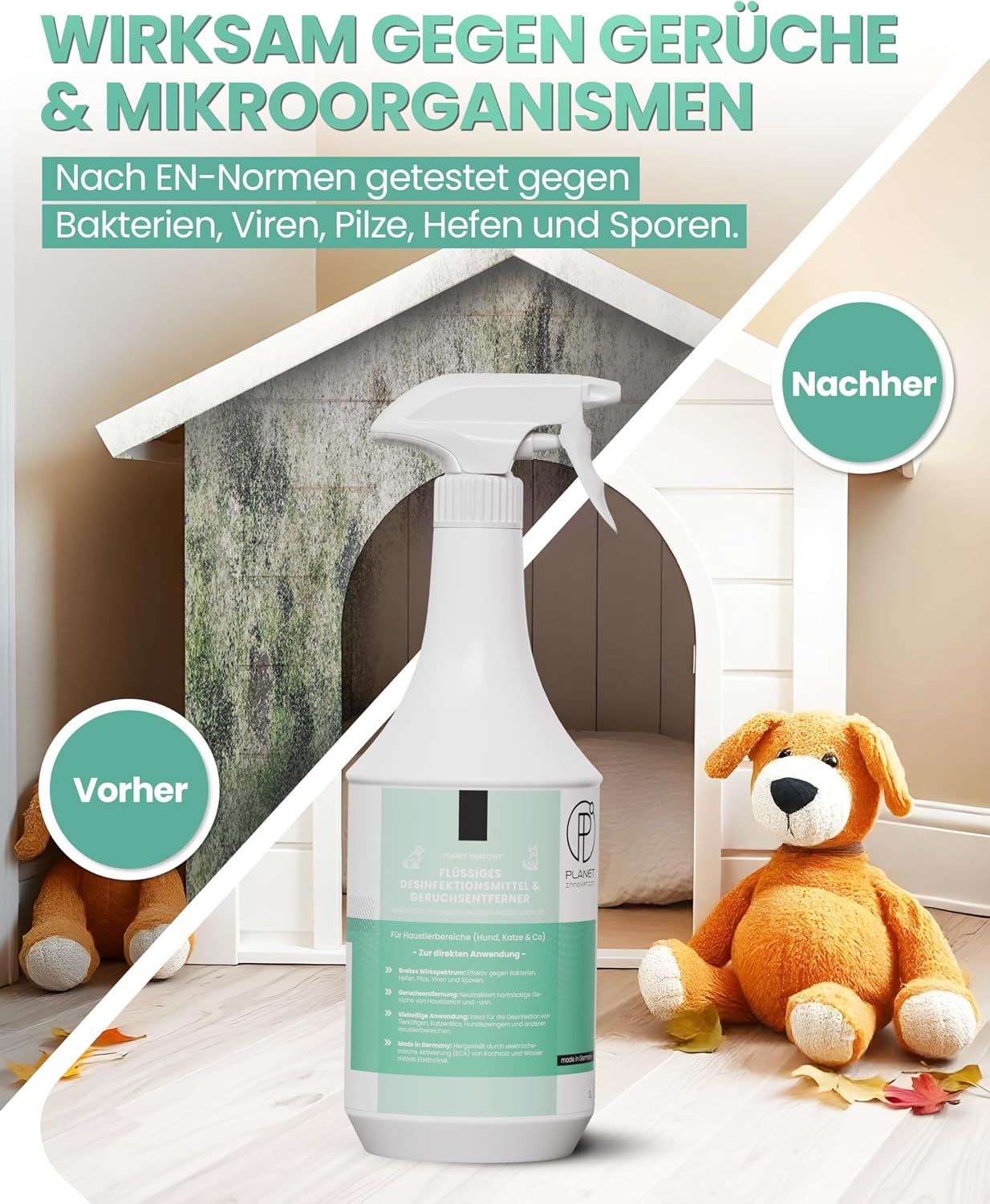 Planet Sensitive Hygiene Spray fuer Hunde und Katzen - Geruchsentferner