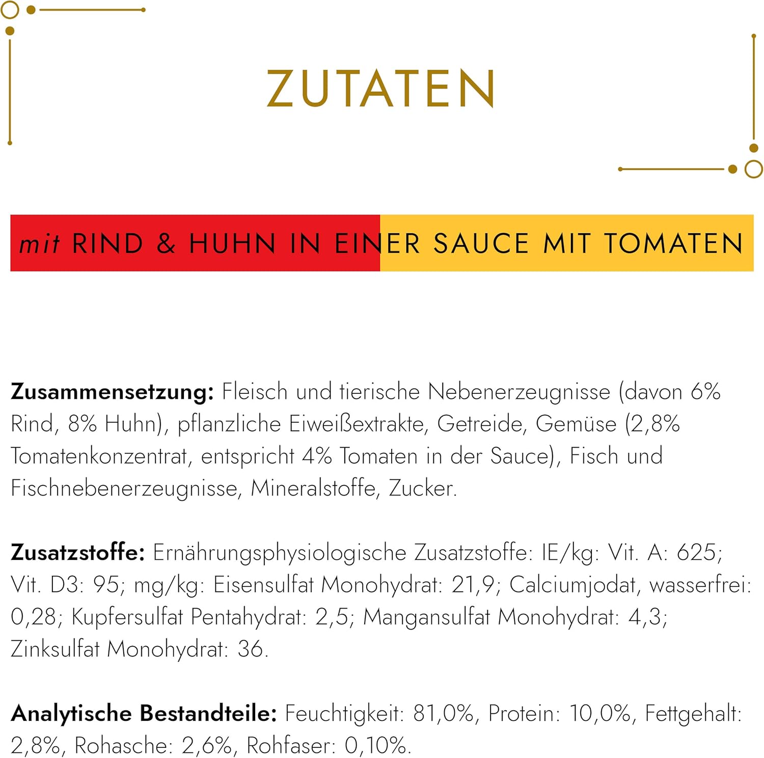 Gourmet Gold Délicatesse Katzenfutter Nass Rind & Huhn 12 x 85 g