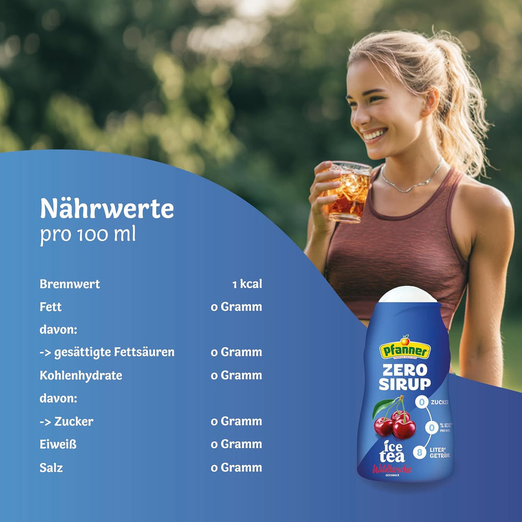 Pfanner Zero Sirup Der Weisse zuckerfrei ergibt verschiedene Sorten