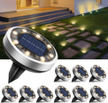 btfarm 10er Solar Bodenleuchten aussen 8 LED wasserdicht warmweiss Garten Weg