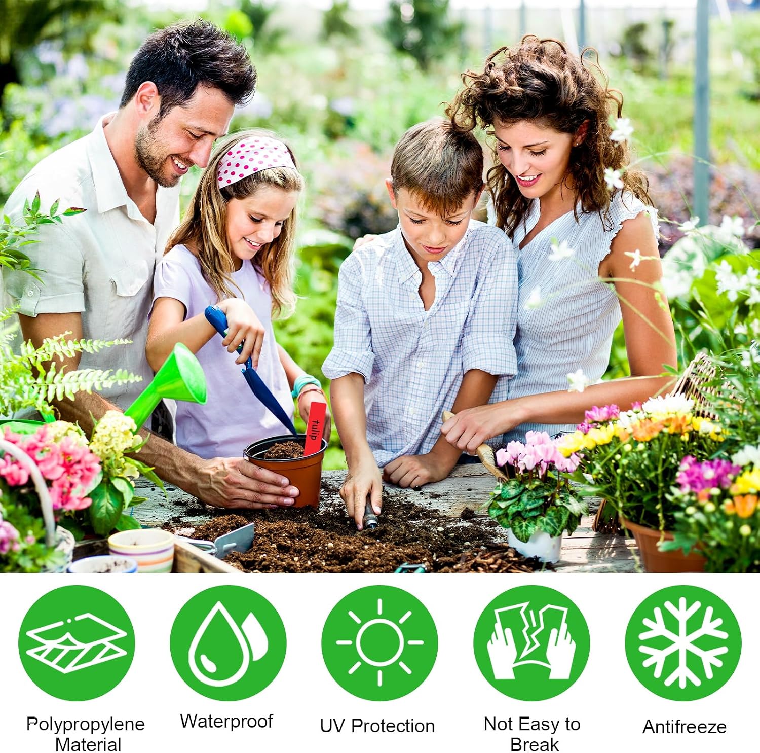 Pflanzenschilder Kunststoff 600 Stueck 10 x 2 cm wetterfest Gartenetiketten
